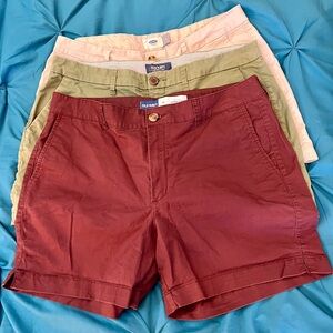 Old Navy Women's Shorts - Maroon, Olive, Beige (3-Pack)